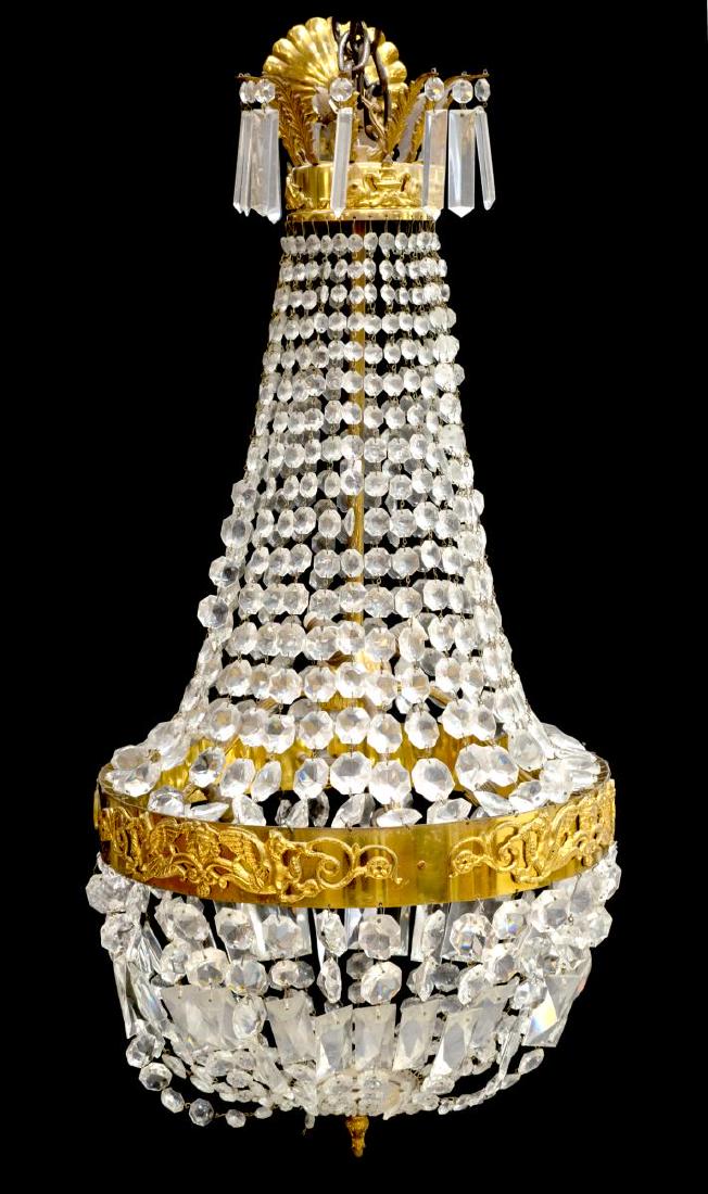 ITALIAN EMPIRE STYLE SEVEN LIGHT CHANDELIER (1 of 1)