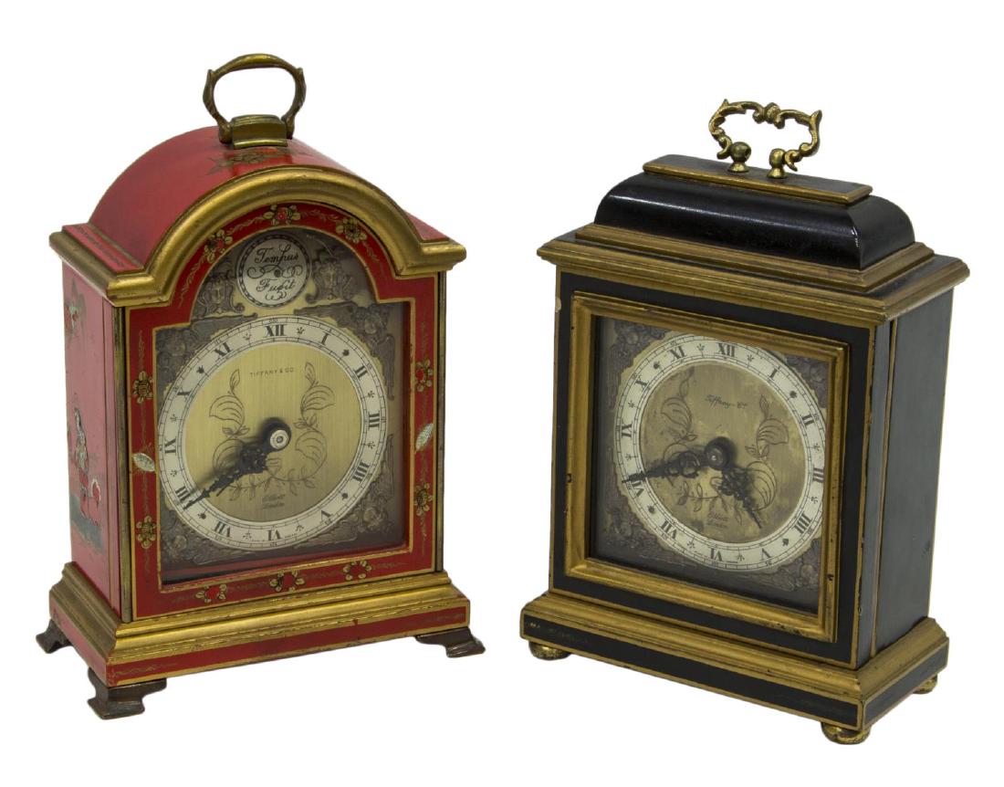 (2)TIFFANY & CO. MINIATURE BRACKET CLOCKS, OPERATE (1 of 8)