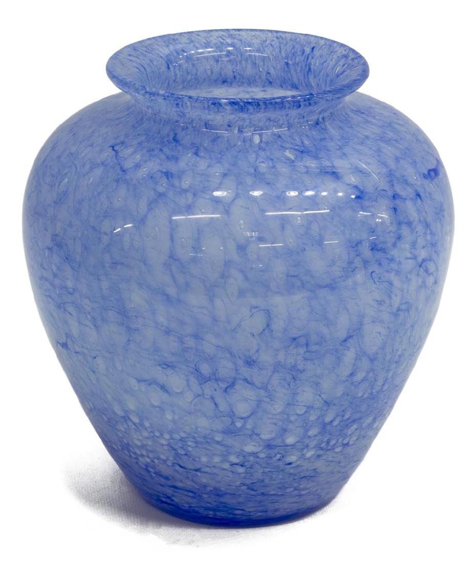 STEUBEN 'CLUTHRA' BLUE ART GLASS VASE (1 of 4)