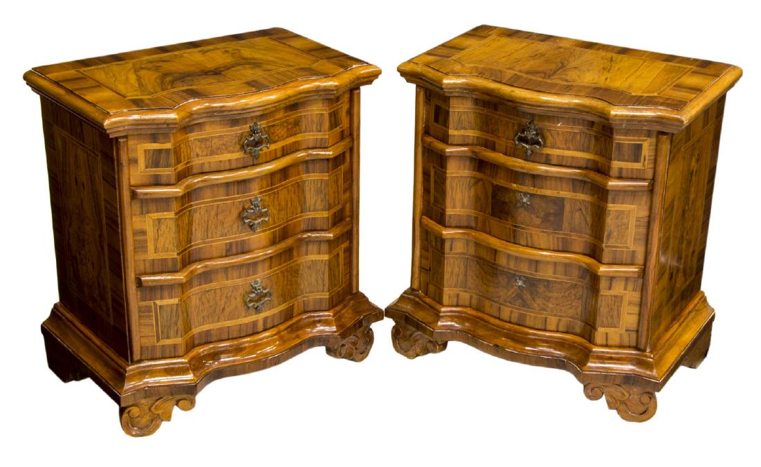 (2) ITALIAN BURLED BEDSIDE CABINETS (1 of 2)