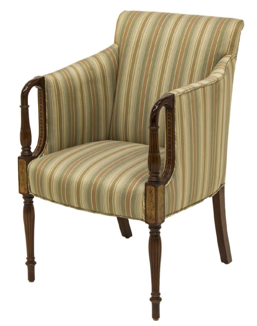 SHERATON STYLE UPHOLSTERED ARMCHAIR (1 of 3)