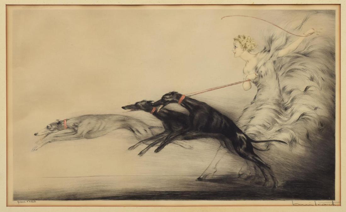 LOUIS ICART ETCHING, "UNIQUE VARIATIONS OF SPEED" (1 of 5)
