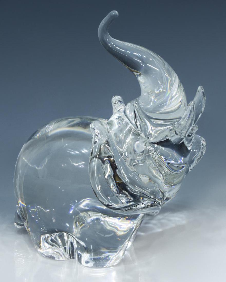 STEUBEN COLORLESS ART CRYSTAL GLASS ELEPHANT (1 of 4)