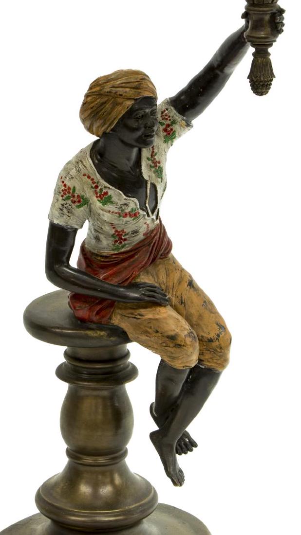 ORIENTALIST PATINATED BRONZE FINISH TABLE LAMP (1 of 3)