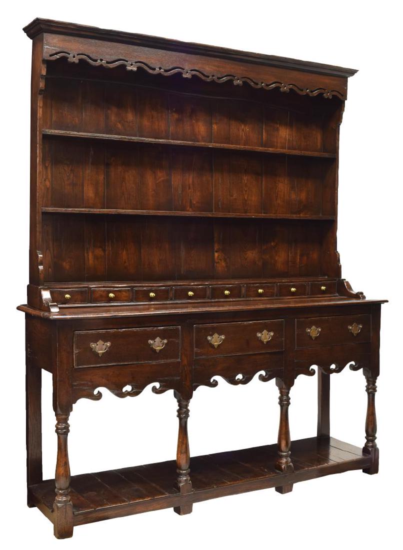 ENGLISH WELSH STYLE OAK CUPBOARD, 19TH C. (1 of 4)