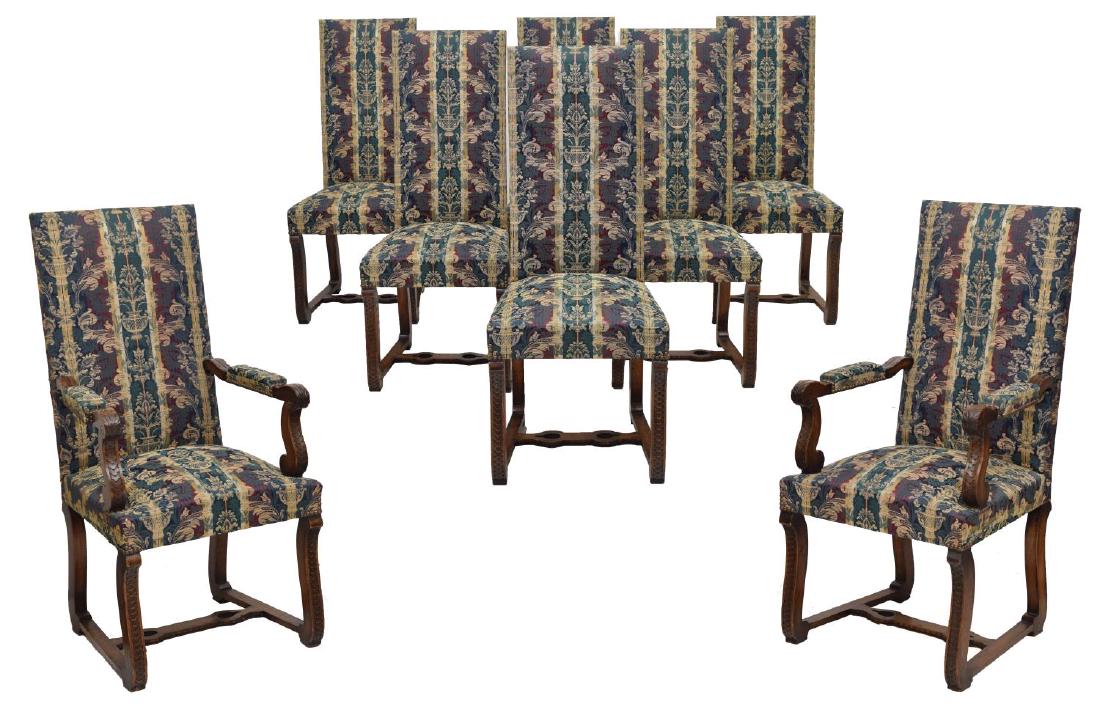 (8) SPANISH BAROQUE STYLE OAK DINING CHAIRS (1 of 4)