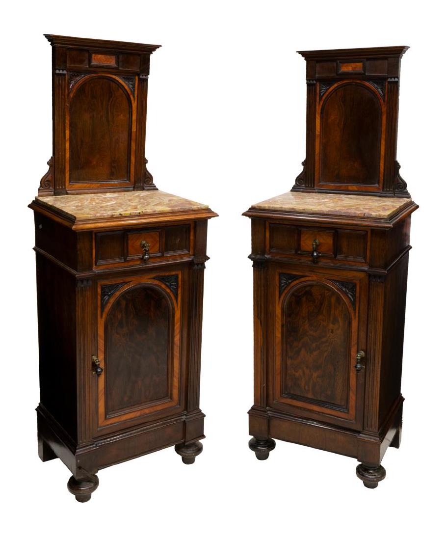 (2) ITALIAN EMPIRE STYLE ROSEWOOD BEDSIDE CABINETS (1 of 4)