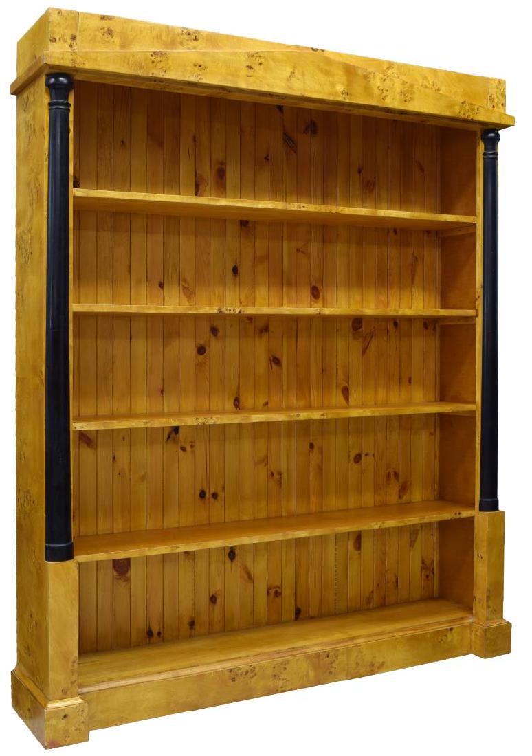 DANISH BIEDERMEIER BURLED BIRCH BOOKCASE (1 of 2)