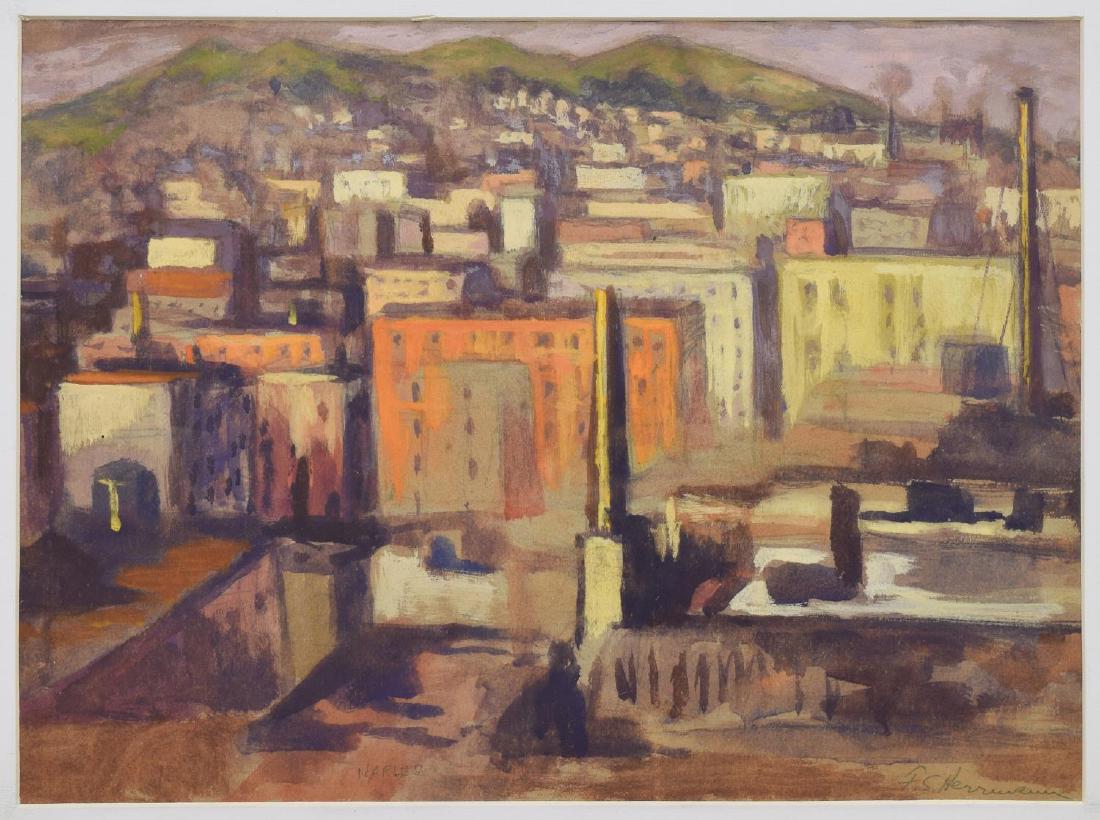 FRANK HERRMANN (NY, 1866-1942) NAPLES PAINTING (1 of 3)