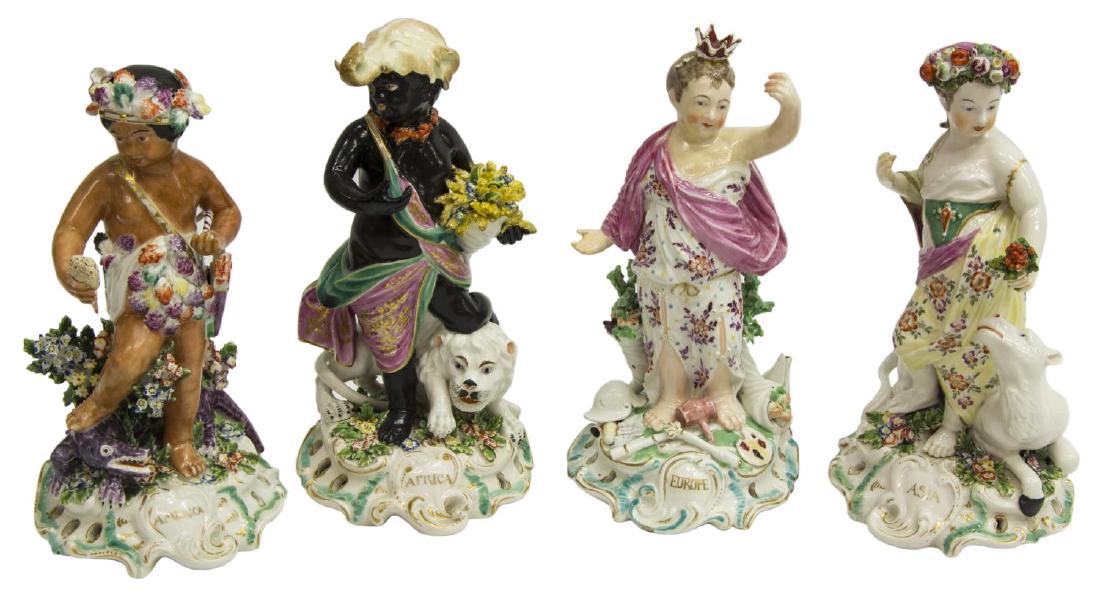 (4) DERBY PORCELAIN ALLEGORICAL FIGURES CONTINENTS (1 of 8)