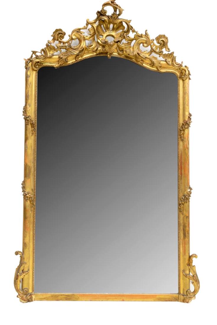 FRENCH GOLD LEAF LOUIS XV STYLE MIRROR (1 of 3)