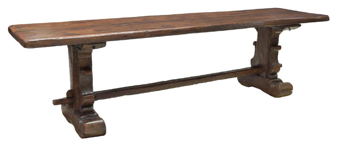 FINE ANTIQUE FRENCH WALNUT REFECTORY TABLE (1 of 3)