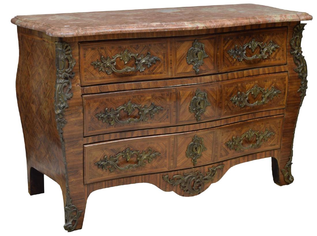 FRENCH 18TH C. REGENCE BOMBE COMMODE (1 of 2)