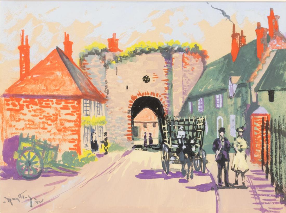 JOSEF PIERRE NUYTTENS (1885-1960) GOUACHE PAINTING (1 of 5)