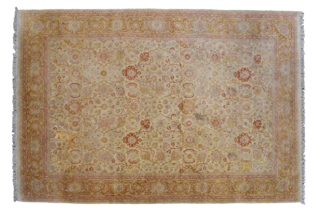 HAND-TIED PAKISTANI TABRIZ RUG, 9'2" X 6'2" (1 of 2)