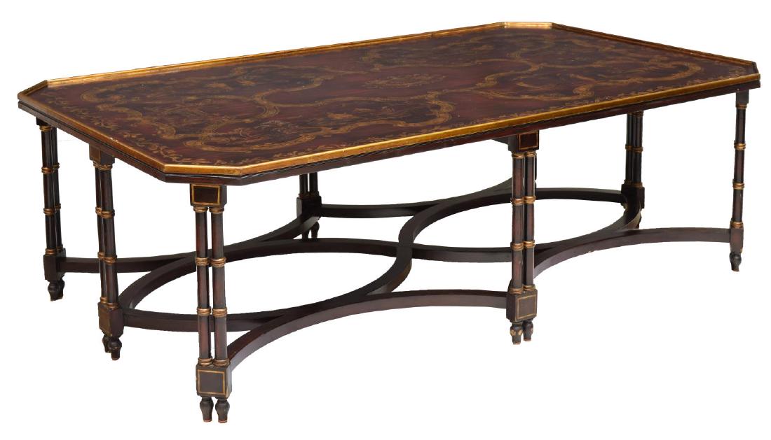 LARGE CHINESE FIGURAL ACCENTED COFFEE TABLE (1 of 4)