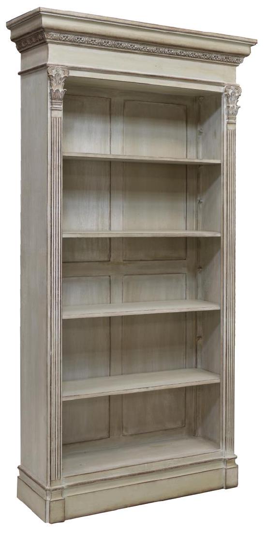 NEOCLASSICAL STYLE PAINTED FIVE-SHELF BOOKCASE (1 of 2)