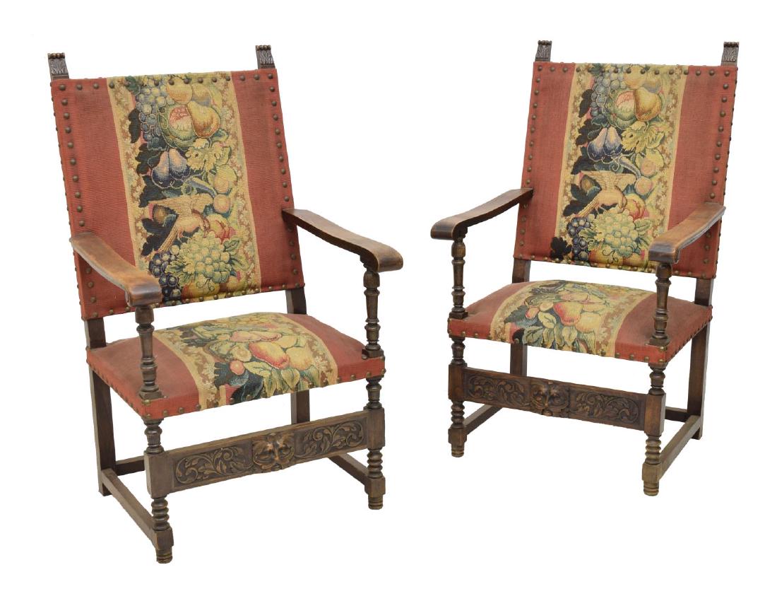 30(2) FRENCH RENAISSANCE REVIVAL ARM CHAIRS (1 of 2)