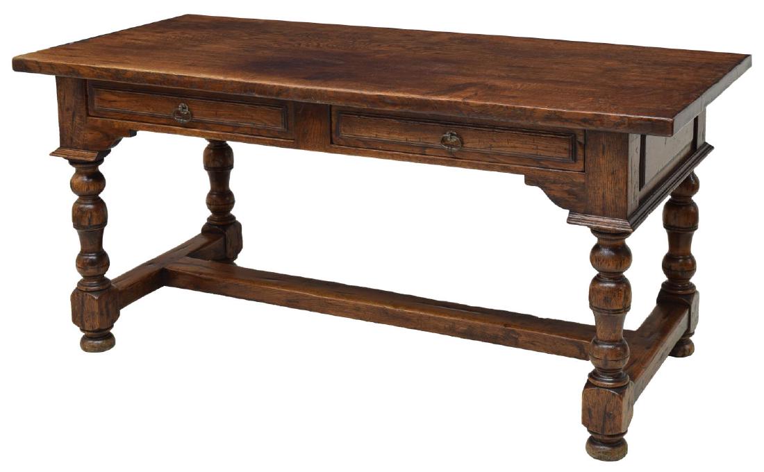 LOUIS XIII STYLE OAK LIBRARY TABLE (1 of 2)