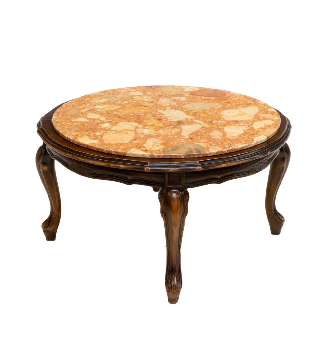 ITALIAN CIRCULAR MARBLE TOP CENTER TABLE (1 of 2)