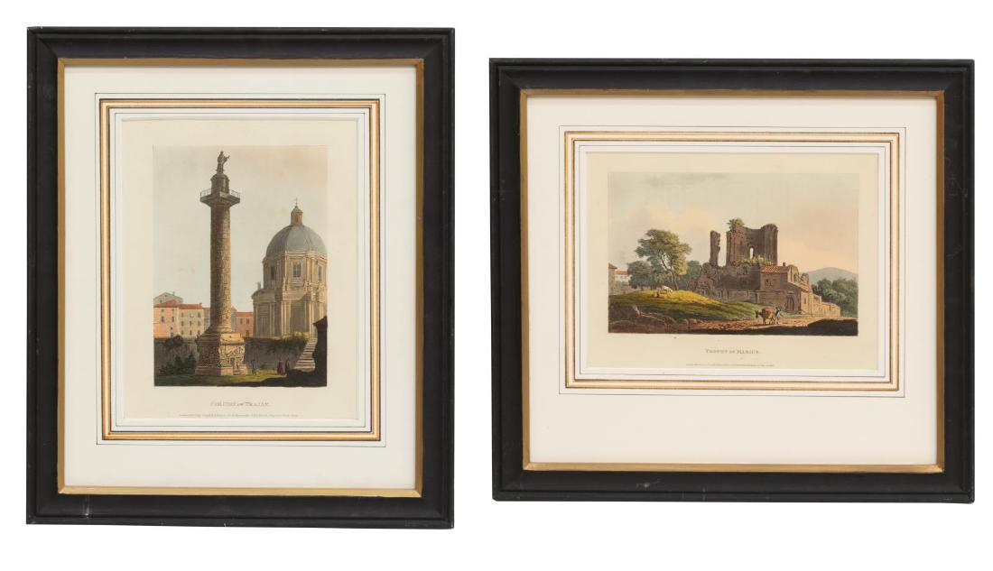 (2) JAMES MERIGOT (D.1824) VIEWS OF ROME AQUATINTS (1 of 3)