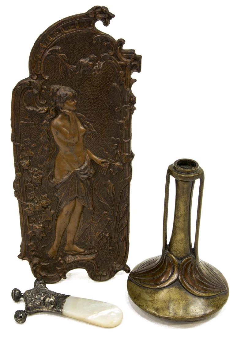 (3) COLLECTION OF ART NOUVEAU STERLING & BRONZE (1 of 4)