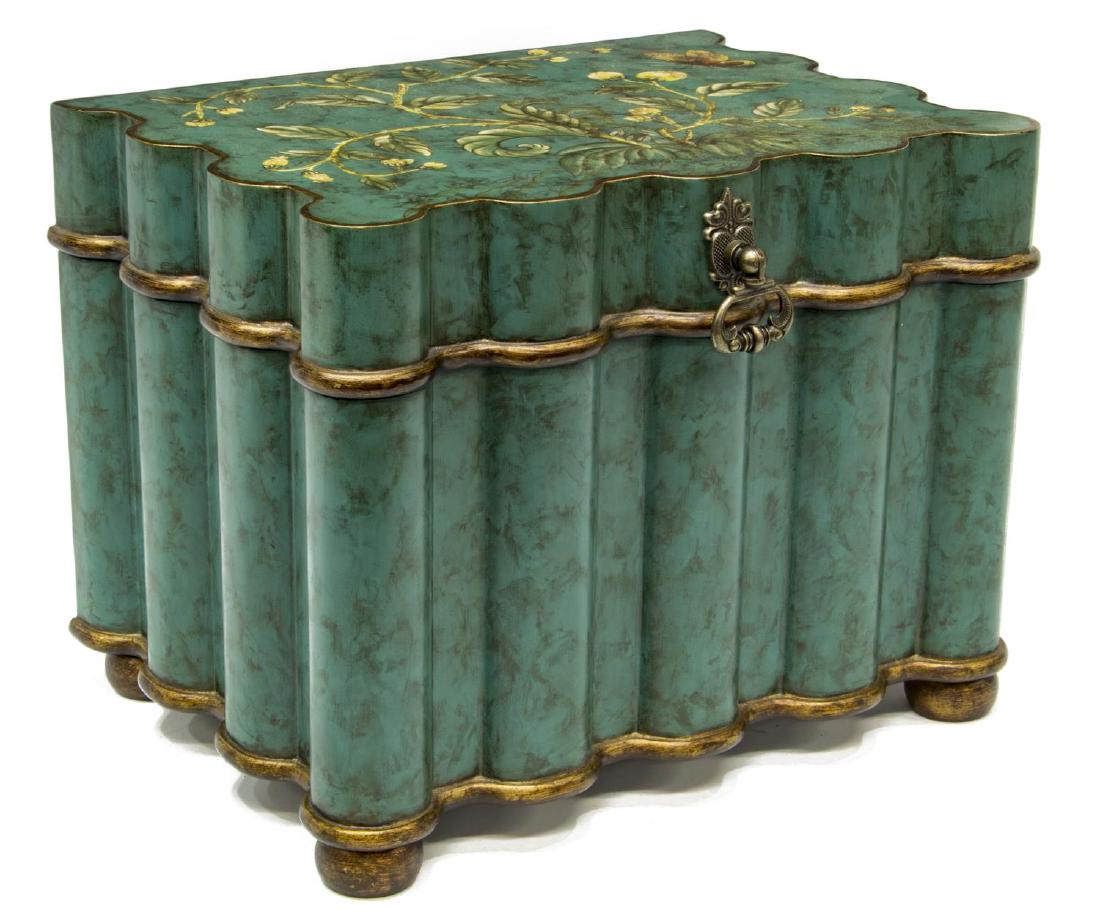 PARCEL GILT PAINTED TABLE BOX (1 of 4)