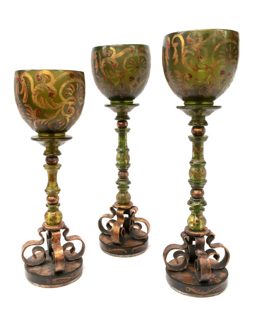 (3) DECORATIVE CANDLE GARNITURES (1 of 2)