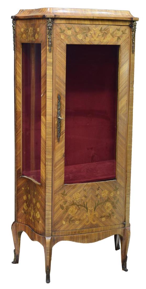 FRENCH CURVED GLASS VITRINE (1 of 2)