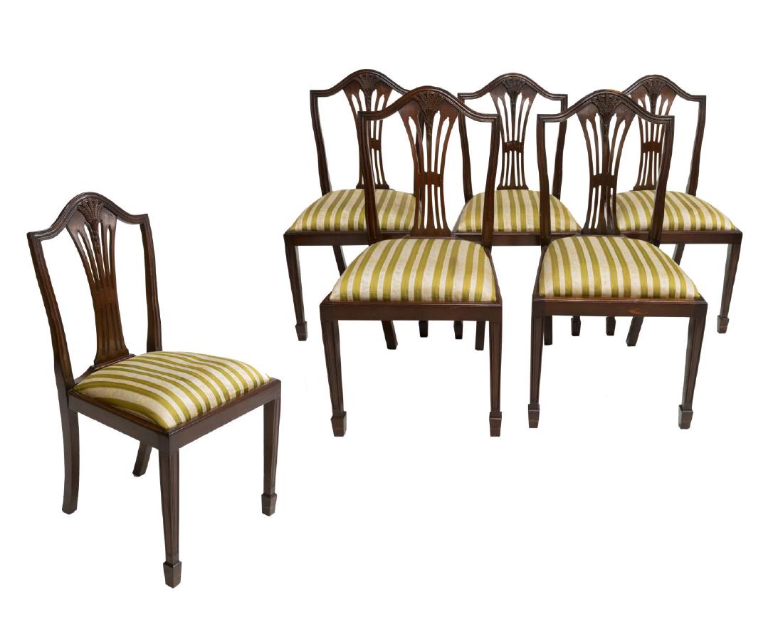 (6) HEPPLEWHITE STYLE SHIELD-BACK DINING CHAIRS (1 of 2)