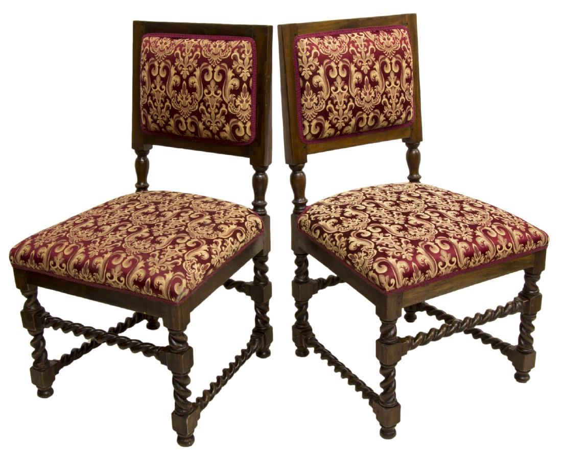 (2) CONTINENTAL SPIRAL CARVED SIDE CHAIRS (1 of 2)