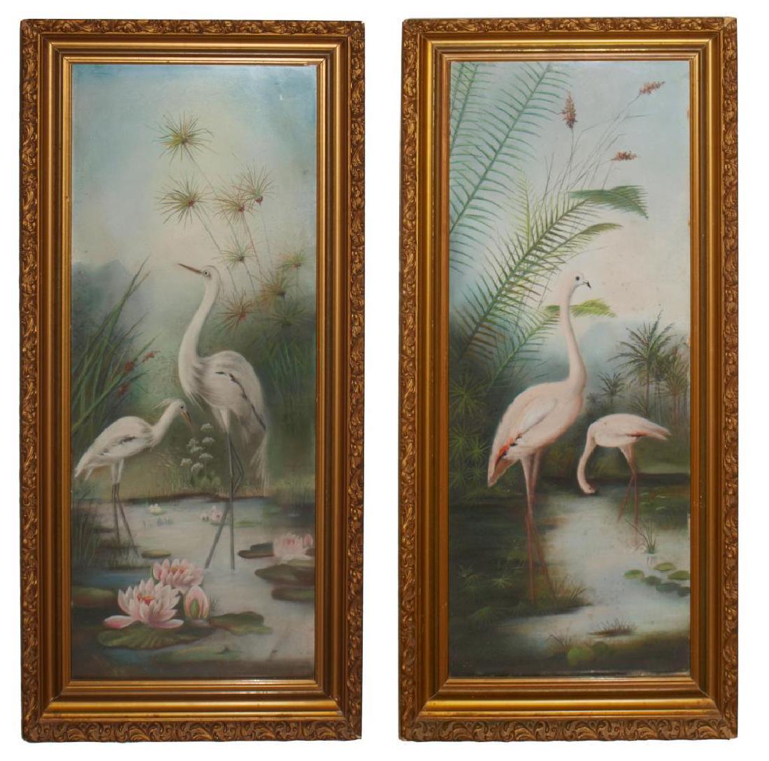 (PAIR) FRAMED NATURALIST PASTEL DRAWINGS OF BIRDS (1 of 3)