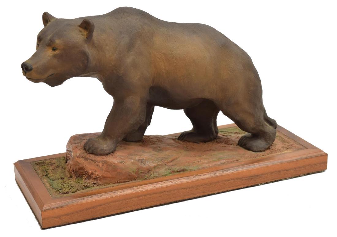 LOUIS PAUL JONAS STUDIOS KODIAK BEAR: Louis Paul Jonas (United States, 1894-1971) Studios, Kodiak Bear, signed and numbered 6/89, approx 6.75"h, 11"w, 4.5"d, 1.75lbs **Provenance: From the estate of James Dolan Jr. (1937-2017), Director o