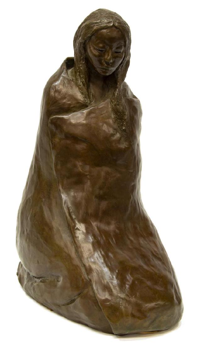 BRONZE, PUEBLO WOMAN, 19"H