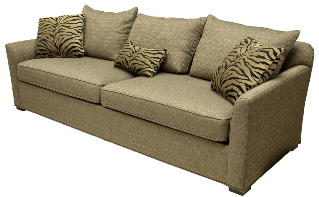 NEW PAUL ROBERT 'JAYDON' SOFA: New Paul Robert "Jaydon" sofa, with three back cushions, two seat cushions and two pillows, approx 36"h, 98"w, 38"d, SKU: 635 *Provenance: Liquidation of recently closed high end furniture store* Star
