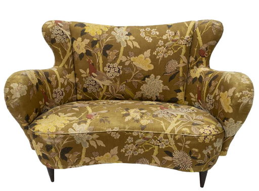 Zoncada Attrib Mid Century Modern Wingback Sofa Zoncada Attrib Mid Century Modern Wingback Sofa