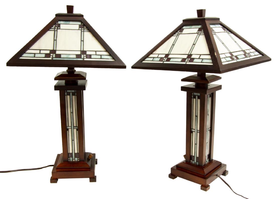(PAIR) DALE TIFFANY MISSION STYLE TABLE LAMPS (1 of 2)
