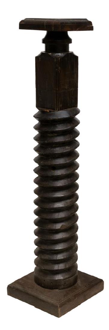 FRENCH ARCHITECTURAL GRAPE PRESS SCREW, 19THC., (1 of 2)