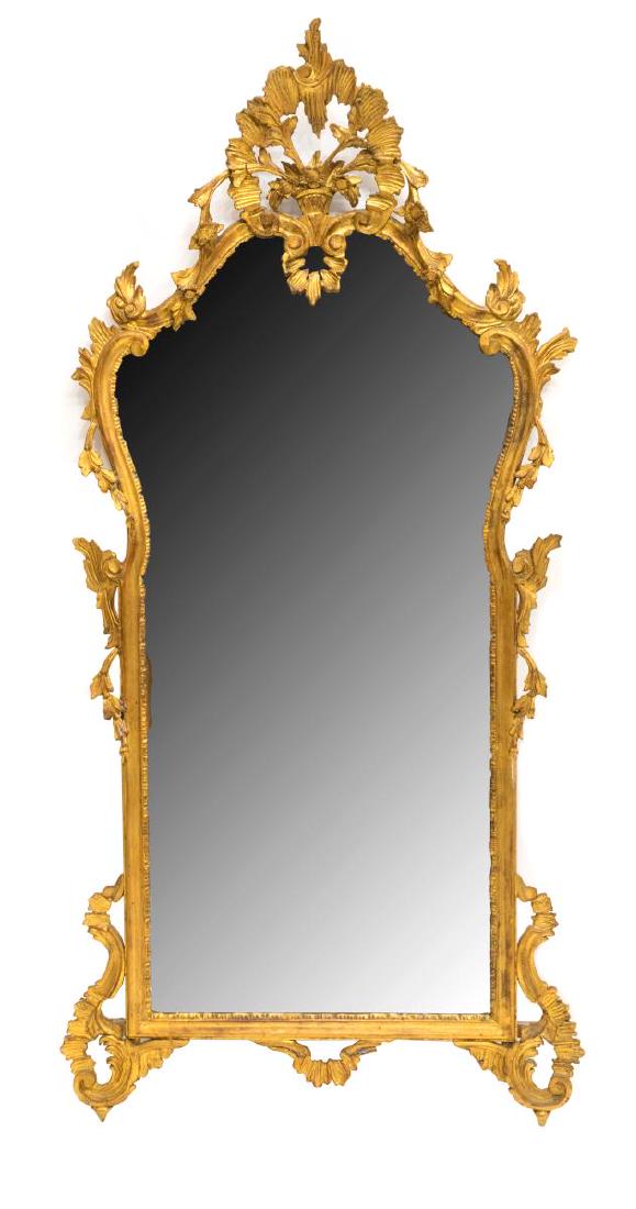 FLORENTINE LOUIS XV STYLE GILT FRAMED WALL MIRROR (1 of 3)