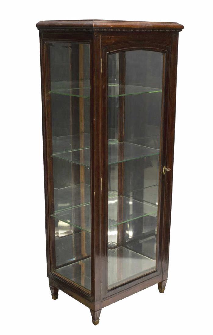 FRENCH MAHOGANY FRAMED VITRINE (1 of 2)