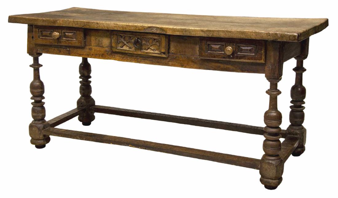 FRENCH WALNUT CONSOLE TABLE 18TH C. (1 of 5)