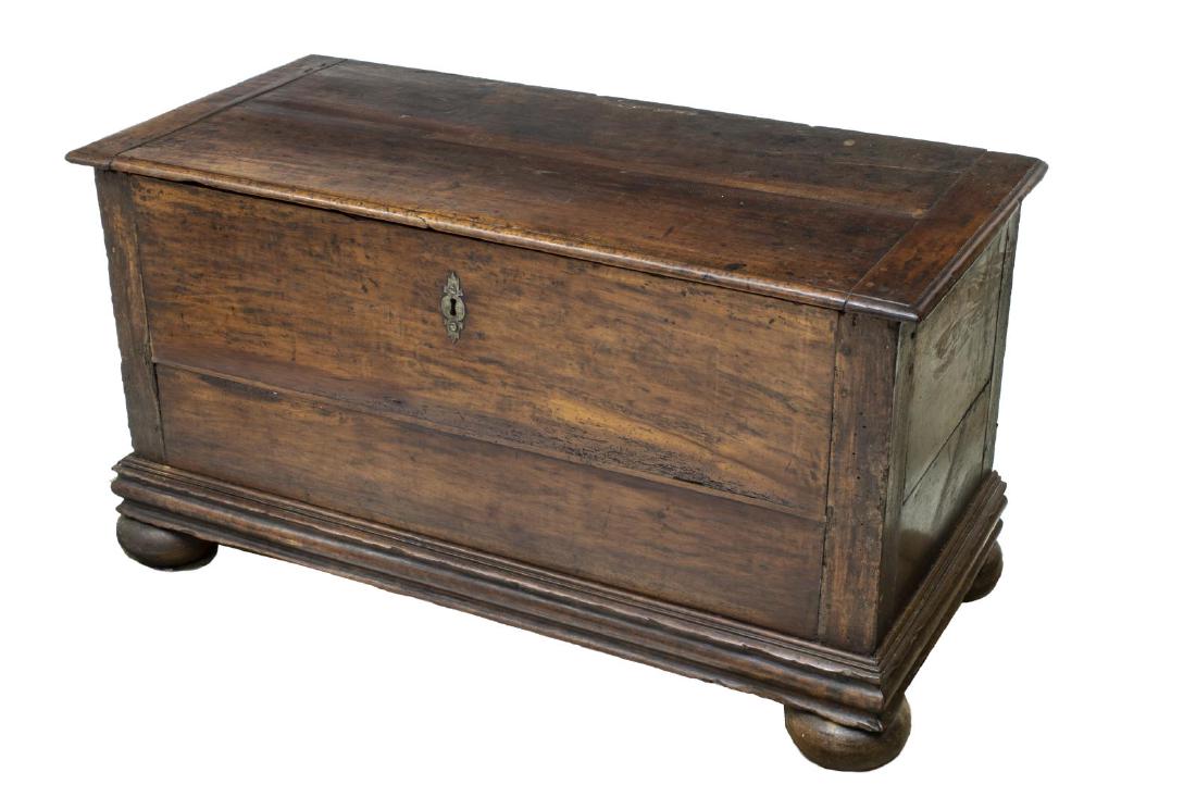 FRENCH PROVINCIAL FRUITWOOD COFFER, MID 19THC. (1 of 3)