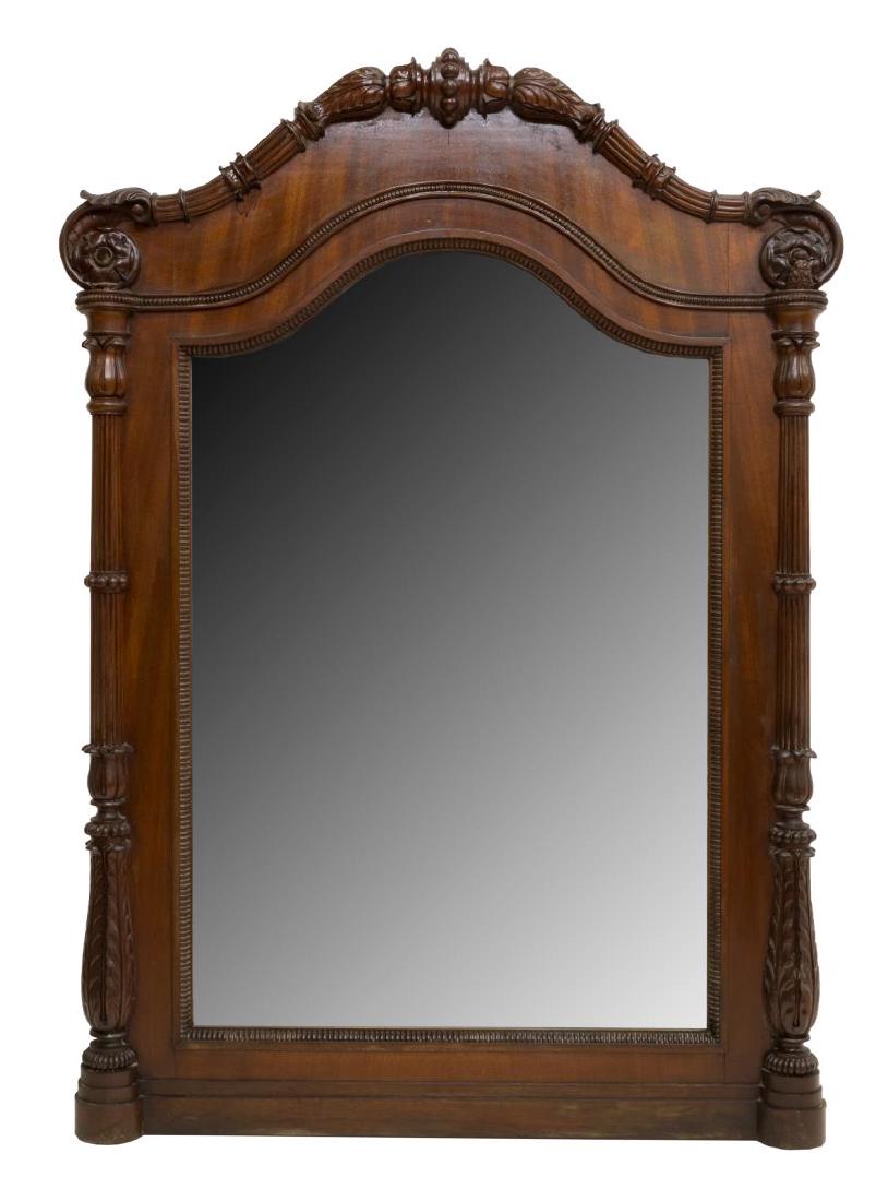CONTINENTAL HENRY II STYLE MAHOGANY MIRROR (1 of 3)