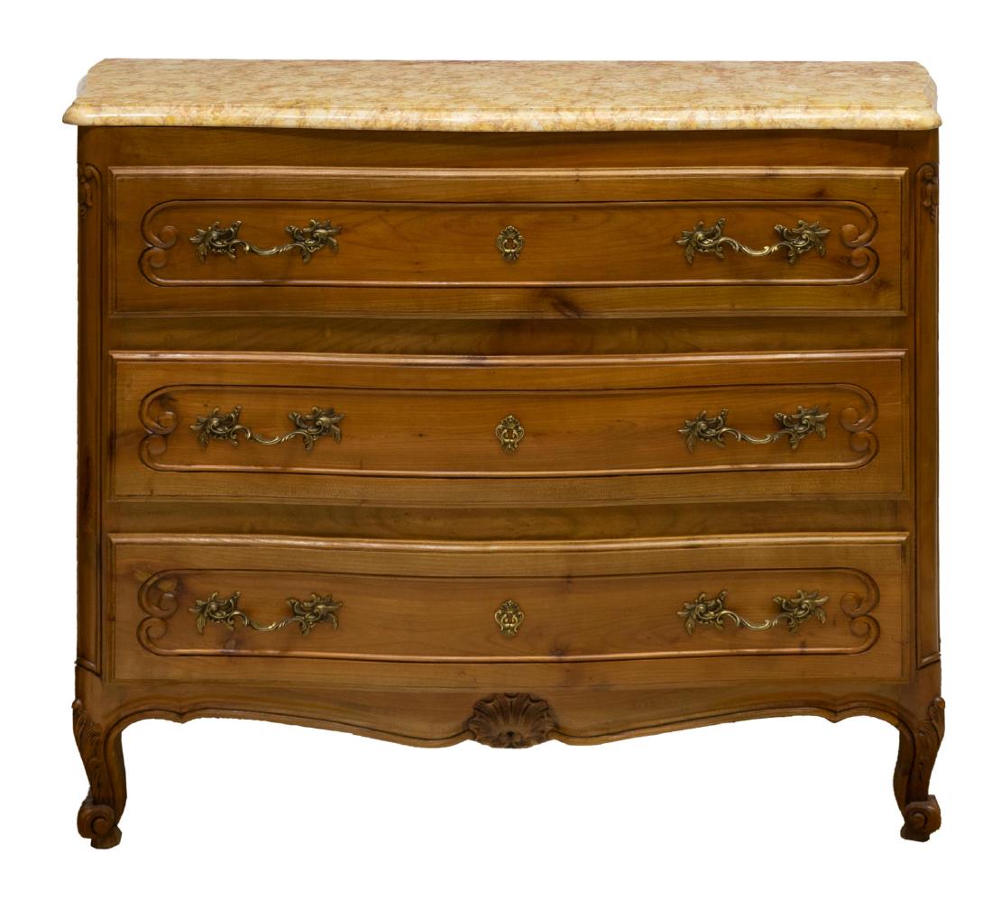 FRENCH MARBLE TOP COMMODE (1 of 3)