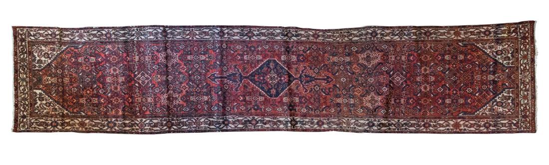 HAND-TIED WOOL PERSIAN BIJAR RUNNER, 16'1" X 3'3" (1 of 3)