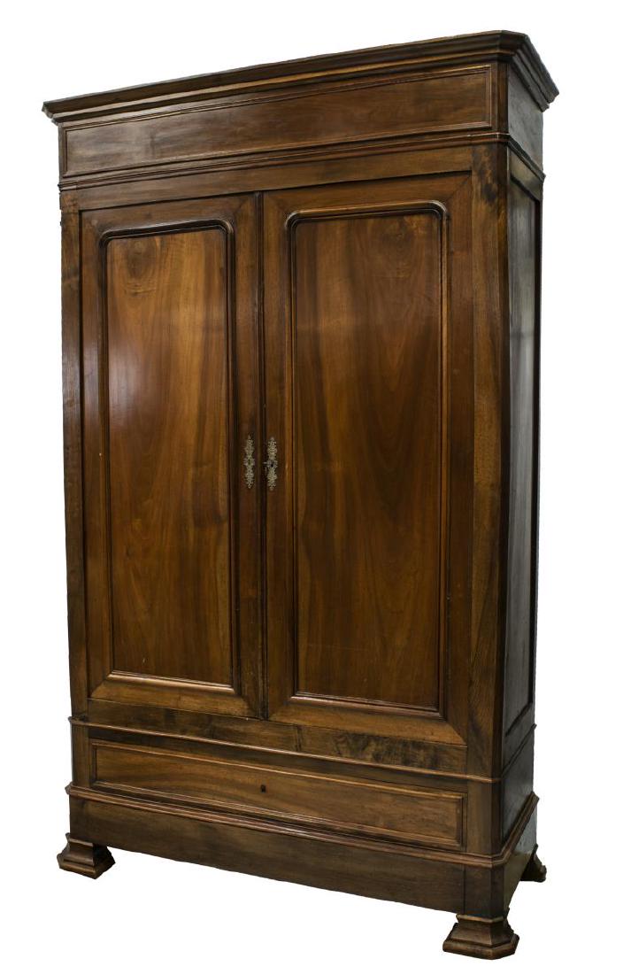 FRENCH LOUIS PHILIPPE PERIOD WALNUT ARMOIRE (1 of 4)