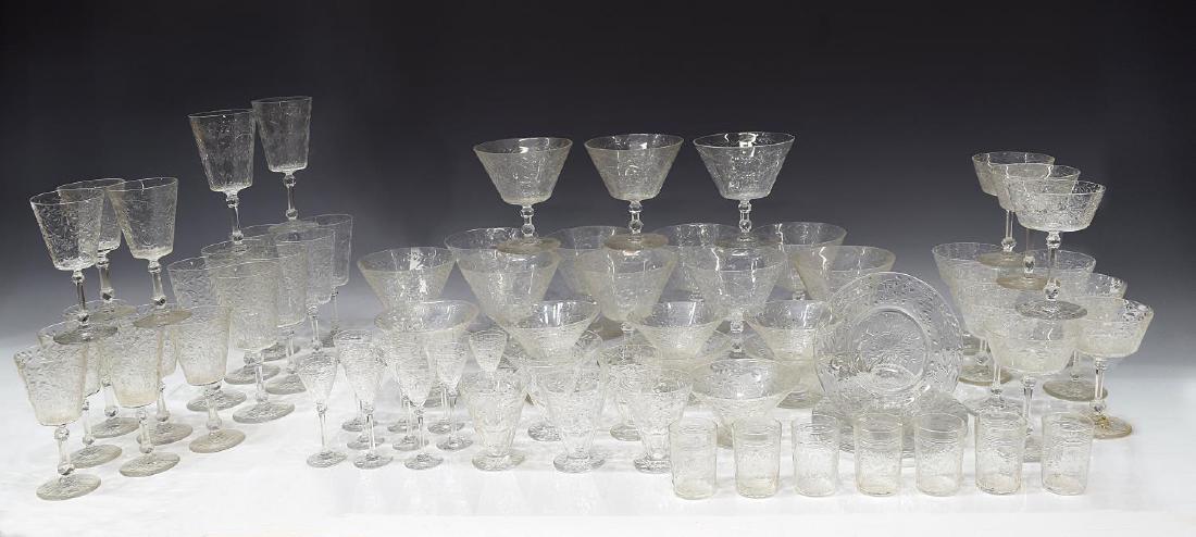 (75) FINE FLORAL CUT & ETCHED CRYSTAL STEMWARE (1 of 10)
