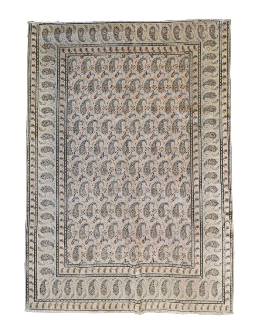 HAND-TIED WOOL PERSIAN BOTEH RUG, 9'6" X 7'2" (1 of 2)