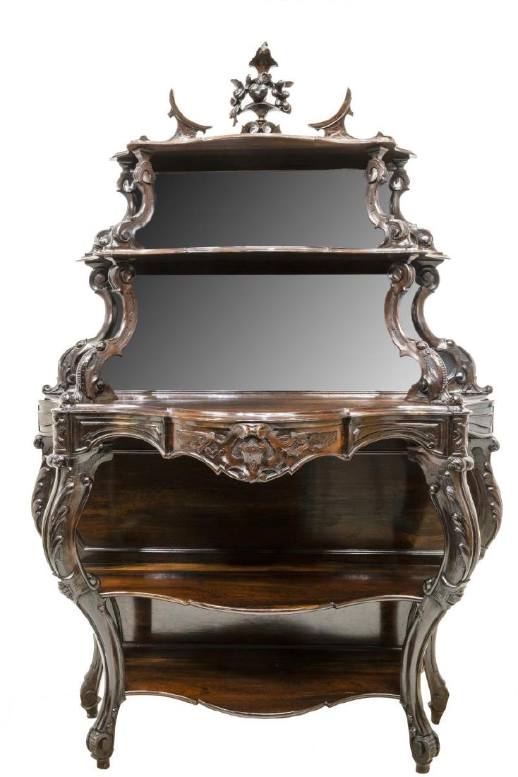 LOUIS PHILIPPE MIRRORED ROSEWOOD ETEGERE (1 of 2)