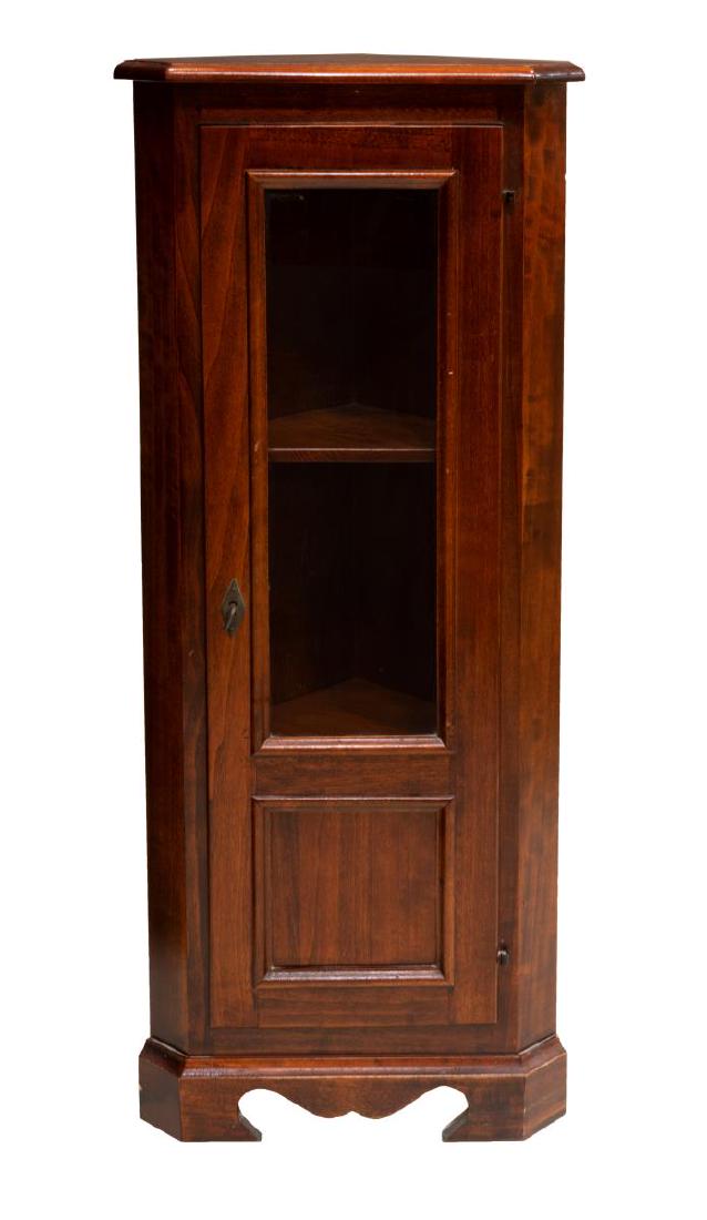ITALIAN MAHOGANY CORNER CABINET (1 of 2)